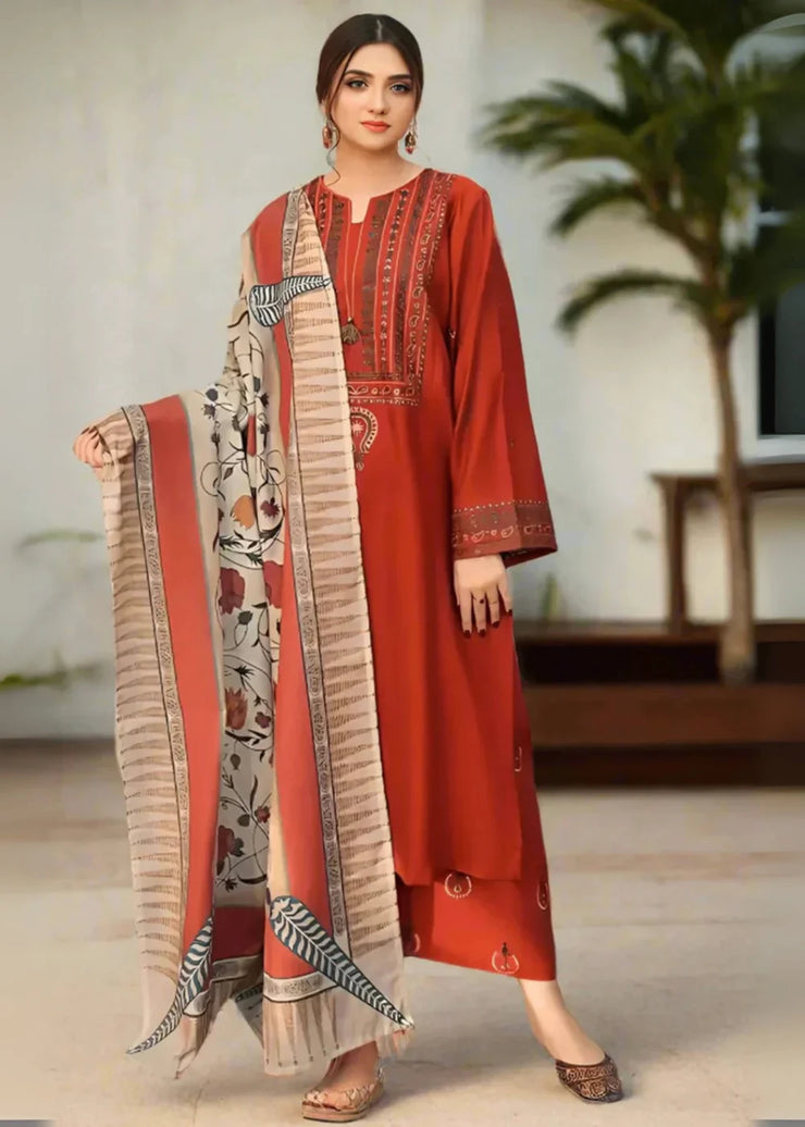 Ruby 3 PC Stitched - Gulnar
