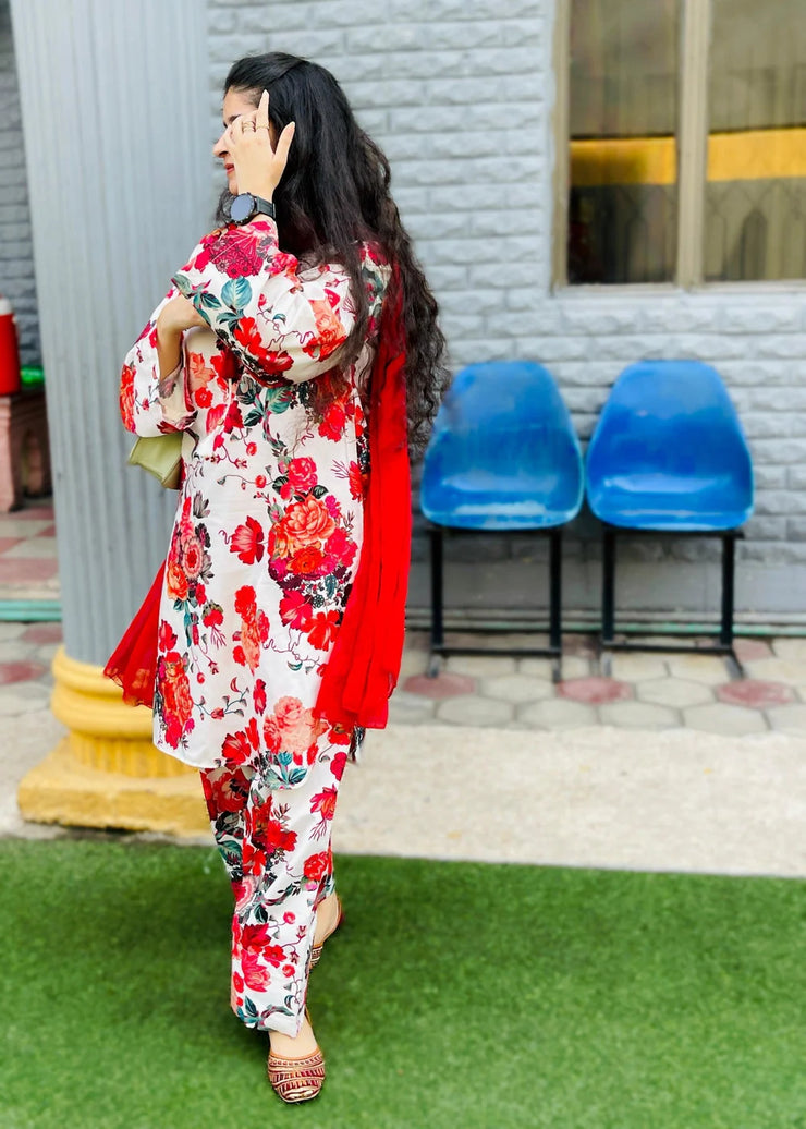 Floral Prints 2 PC stitched - Gulnaar