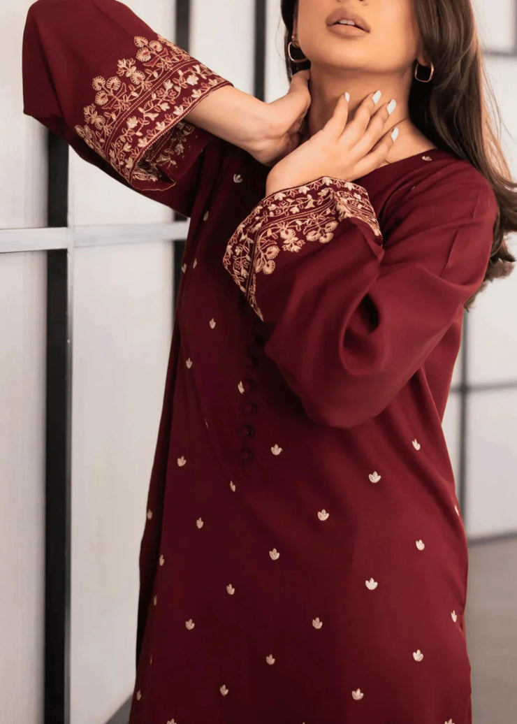 Garnet 2 PC Stitched - Gulnaar