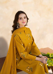Mustard Hill 3 PC Stitched - Gulnar
