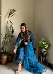 Blue Embroided 3PC - Gulnar