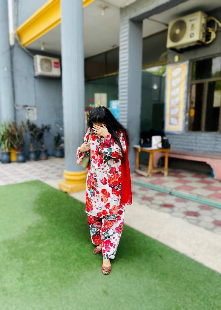 Floral Prints 2 PC stitched - Gulnaar