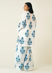 Floral White 2 PC Stitched - Gulnar