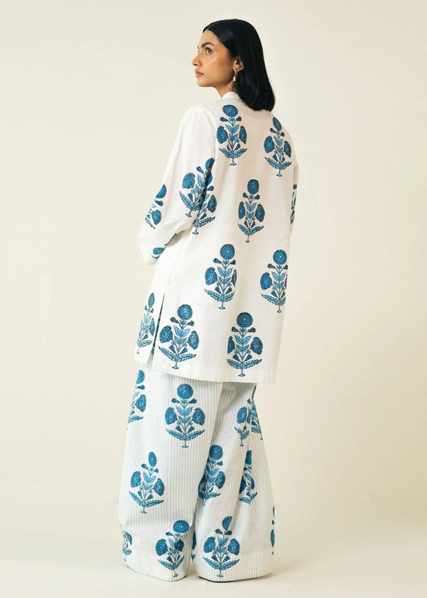 Floral White 2 PC Stitched - Gulnar