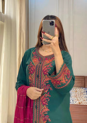 Flora Embroidered 3PC - Gulnar