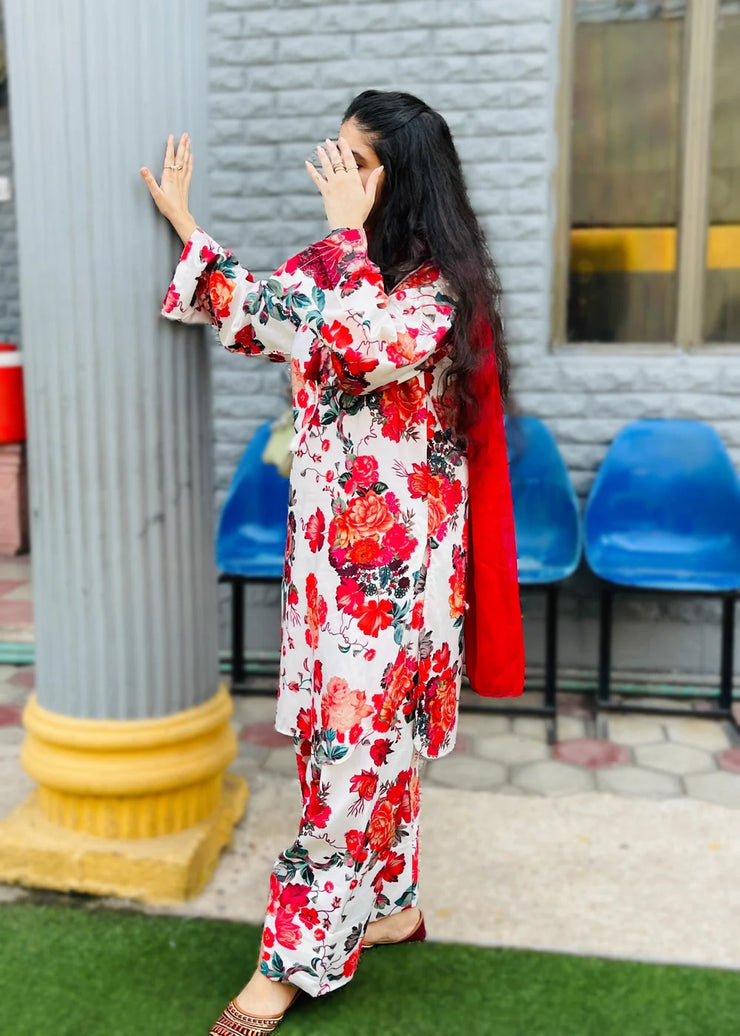 Floral Prints 2 PC stitched - Gulnaar