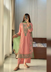 Pearl Embroided 3 PC - Gulnaar