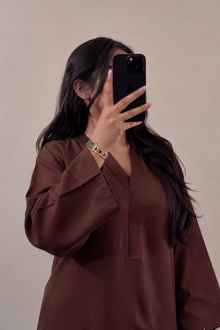 Brown Farshi 2PC Stitched -gulnaar