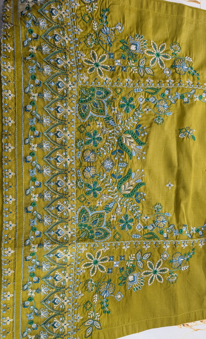 Zara Mustard 3PC Stitched