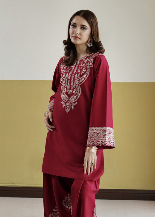 Bela Maroon 2PC Stitched
